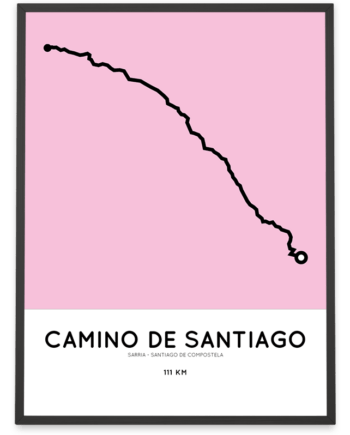 Camino de Santiago from Sarria Sportymaps route poster