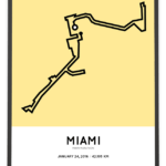 2016 Miami marathon course poster