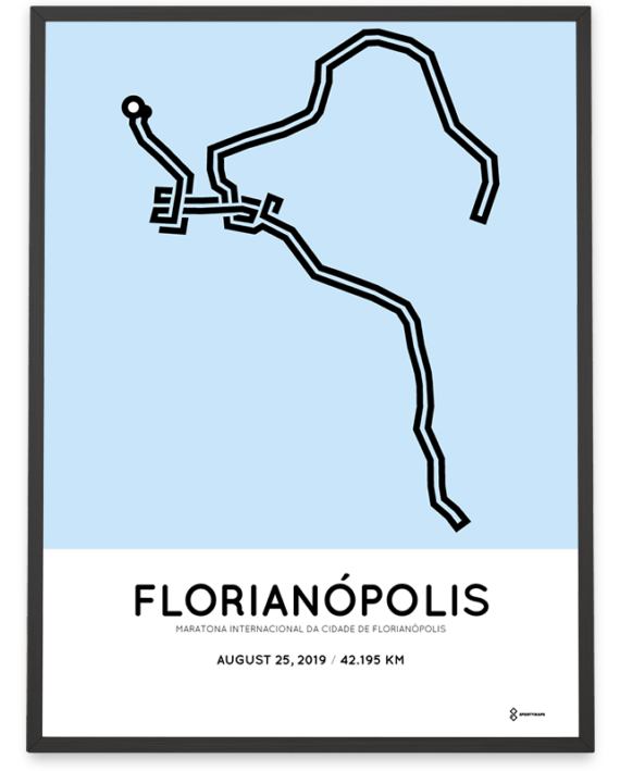 2019 Maratona de Floripa routemap print