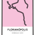 2021 Florianopolis marathon course poster