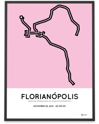 2021 Florianopolis marathon course poster