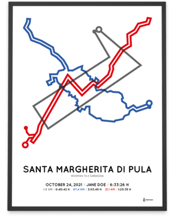 2021 Ironman 70.3 Sardegna course poster