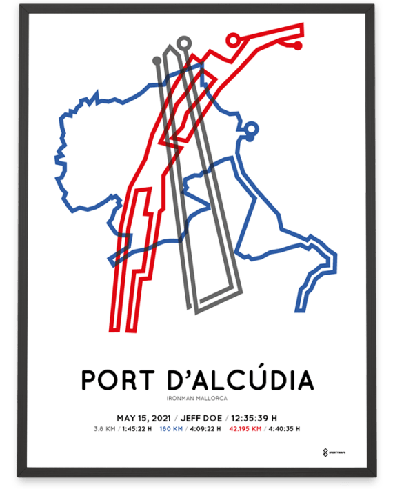 2021 Ironman Mallorca Sportymaps course print