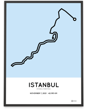 2021 Istanbul marathon course poster