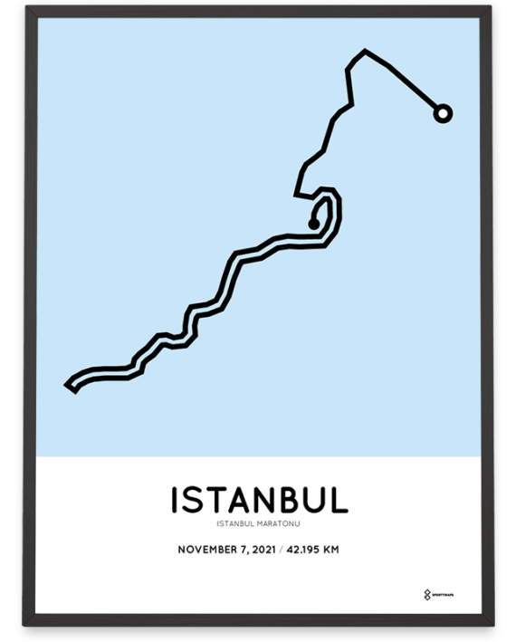 2021 Istanbul marathon course poster