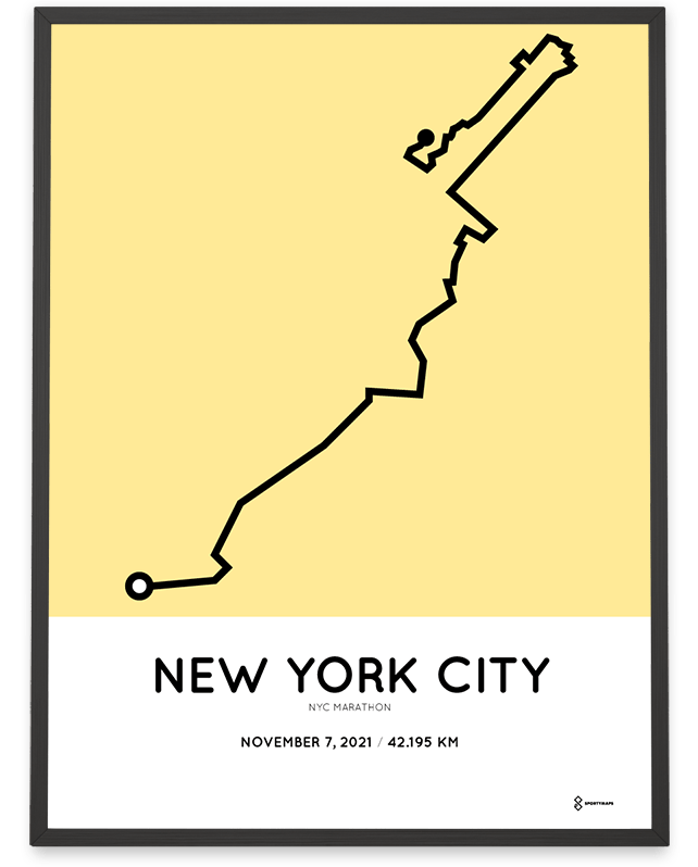 2021 NYC marathonermap poster