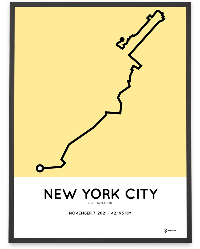 New York City Marathon print Sportymaps