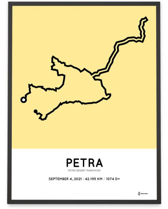 2021 Petra desert marathon rroutemap print