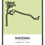 2021 Ravenna mararthon course poster