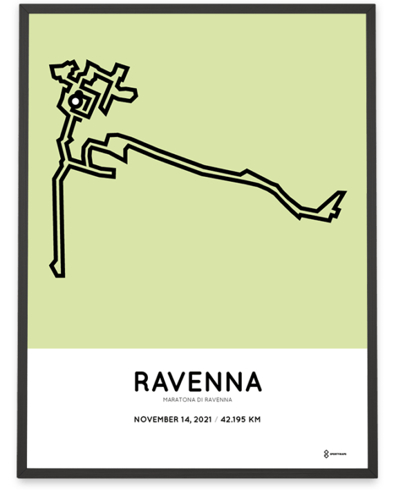2021 Ravenna mararthon course poster