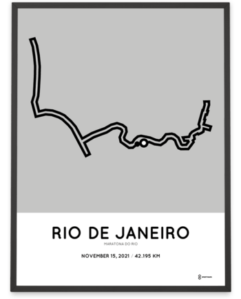 2021 Rio de Janeiro marathon course poster