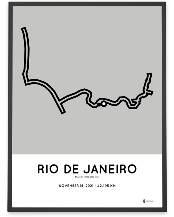 2021 Rio de Janeiro marathon course poster