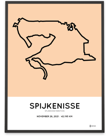 2021 Spijkenisse marathon parcours poster