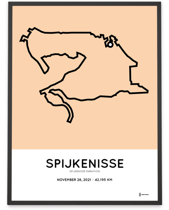 2021 Spijkenisse marathon parcours poster