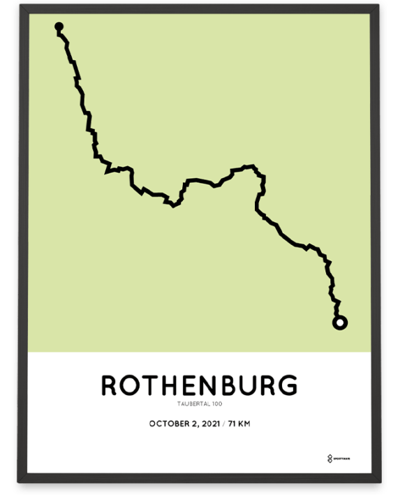 2021 Taubertal 100 70km strecke poster