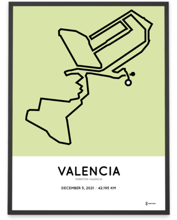 2021 Maratón Valencia course poster Sportymaps