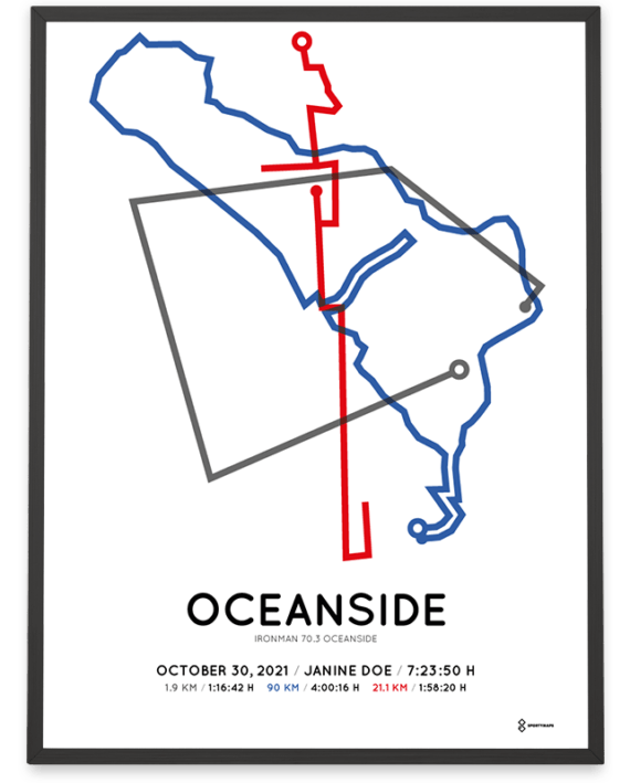 2021 ironman 70.3 oceanside course poster