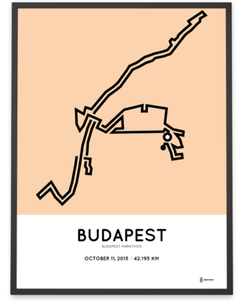 2015 Budapest marathon routemap print