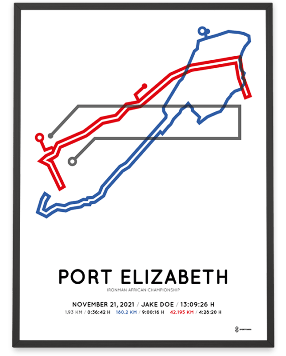 2021 Ironman Port Elizabeth course poster