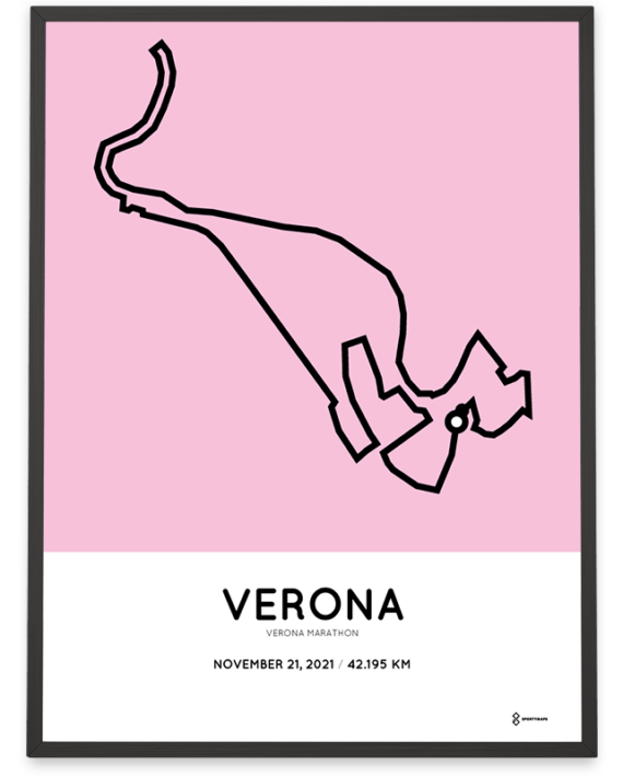 2021 Verona marathon course poster