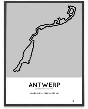 2021 Linker Oevert Marathon parcours poster