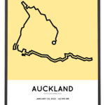 2022 Auckland marathon Sportymaps poster