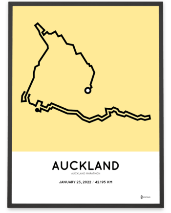 2022 Auckland marathon Sportymaps poster