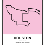 2022 Houston marathon course poster