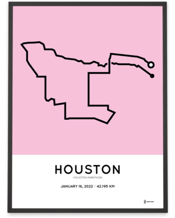 2022 Houston marathon course poster