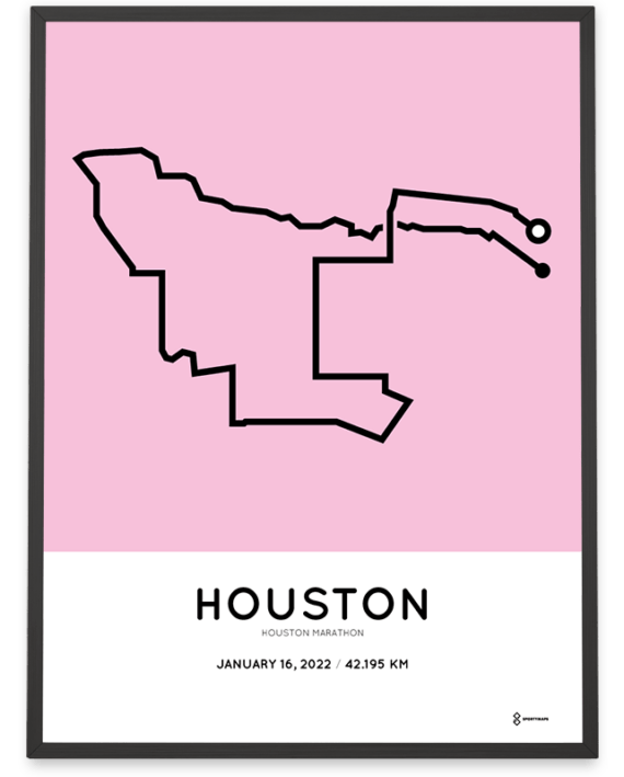 2022 Houston marathon course poster