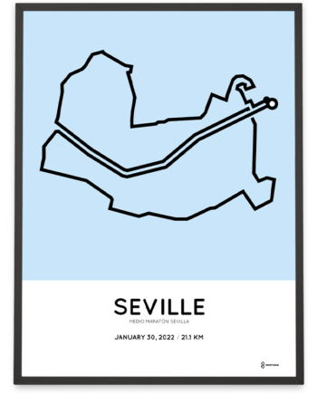 2022 Seville half marathon sportymaps print