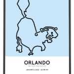 2022 Walt Disney World marathon course print