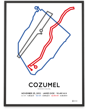 2012 Ironman Cozumel sportymaps poster