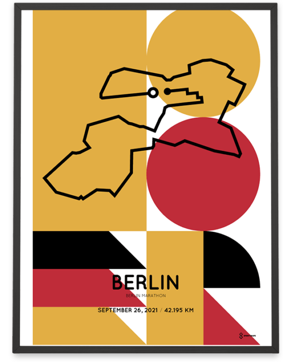 2021 Berlin marathon Special Edition course poster