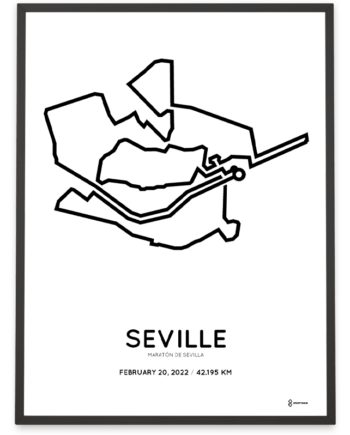 2022 Seville marathon Sportymaps course poster
