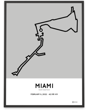 2022 miami marathon Sportymaps course poster