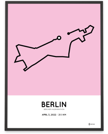 2022 Berlin half marathon course poster