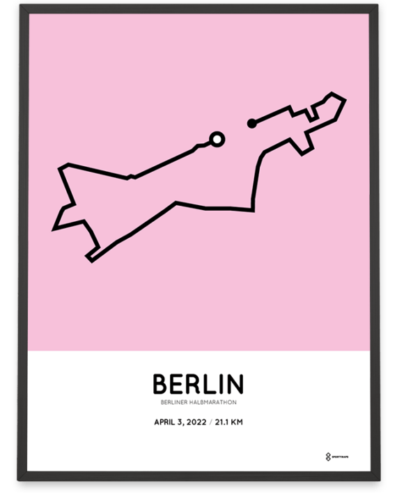 2022 Berlin half marathon course poster