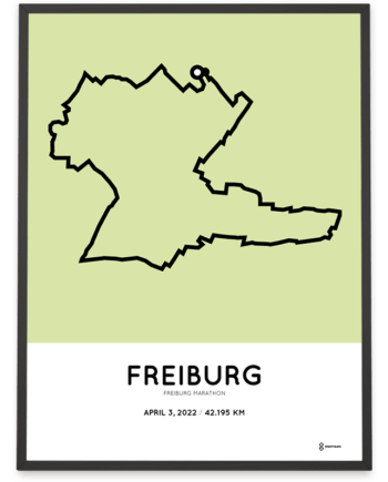 2022 Freiburg marathon strecke poster