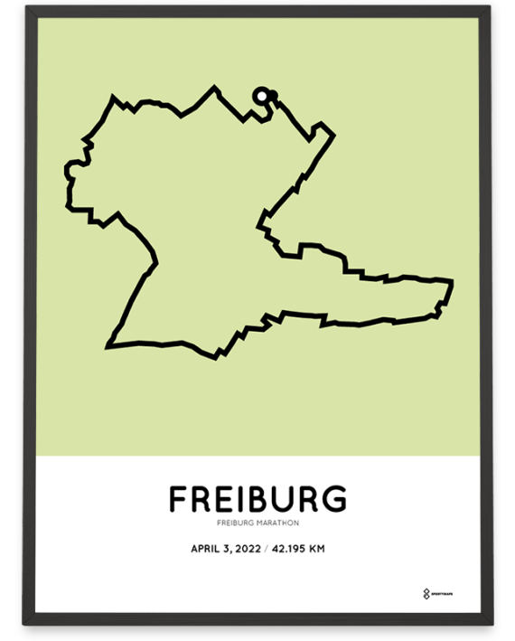 2022 Freiburg marathon strecke poster