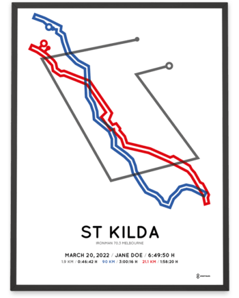 2022 Ironman 70.3 Melbourne course poster