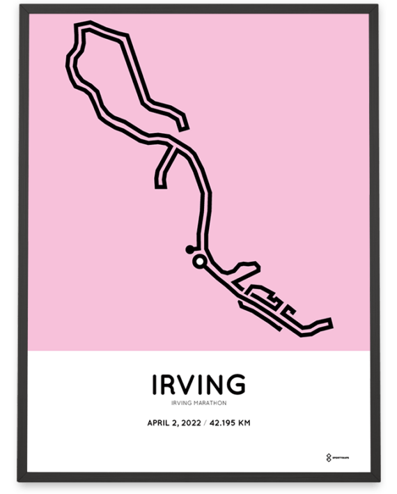 2022 Irving marathon course poster