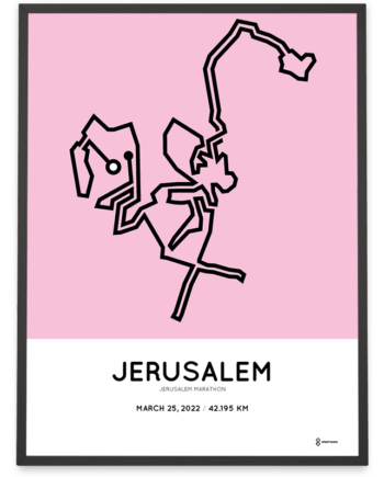 2022 Jerusalem marathon course poster
