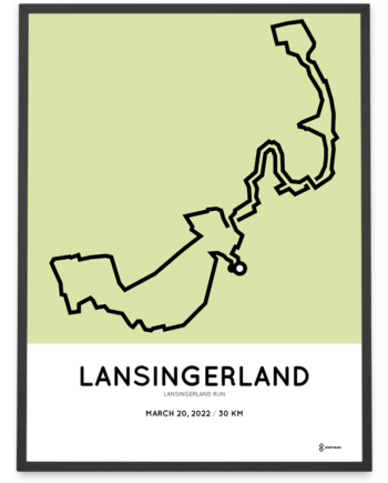 2022 Lansingerland run 30km Sportymaps parcours poster