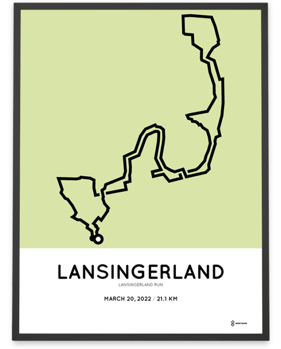2022 Lansingerland run half marathon Sportymaps parcours poster