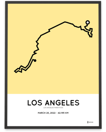 2022 Los Angeles marathon course poster