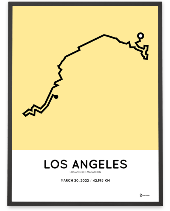 2022 Los Angeles marathon course poster