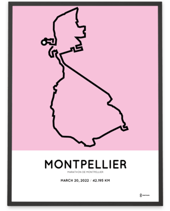 2022 Marathon de Montpellier parcours poster
