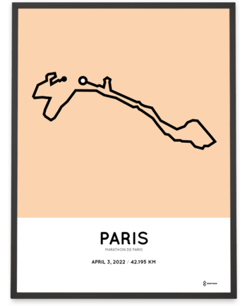 2022 Paris de marathon parcours poster