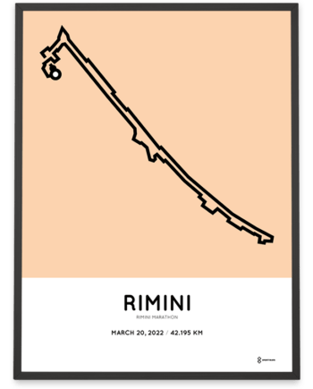 2022 Rimini marathon course poster